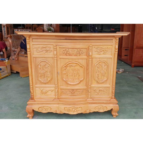 Tủ Thờ Gỗ Gõ Đỏ Dài 1M75 Cao 1M25 Ngang 70Cm